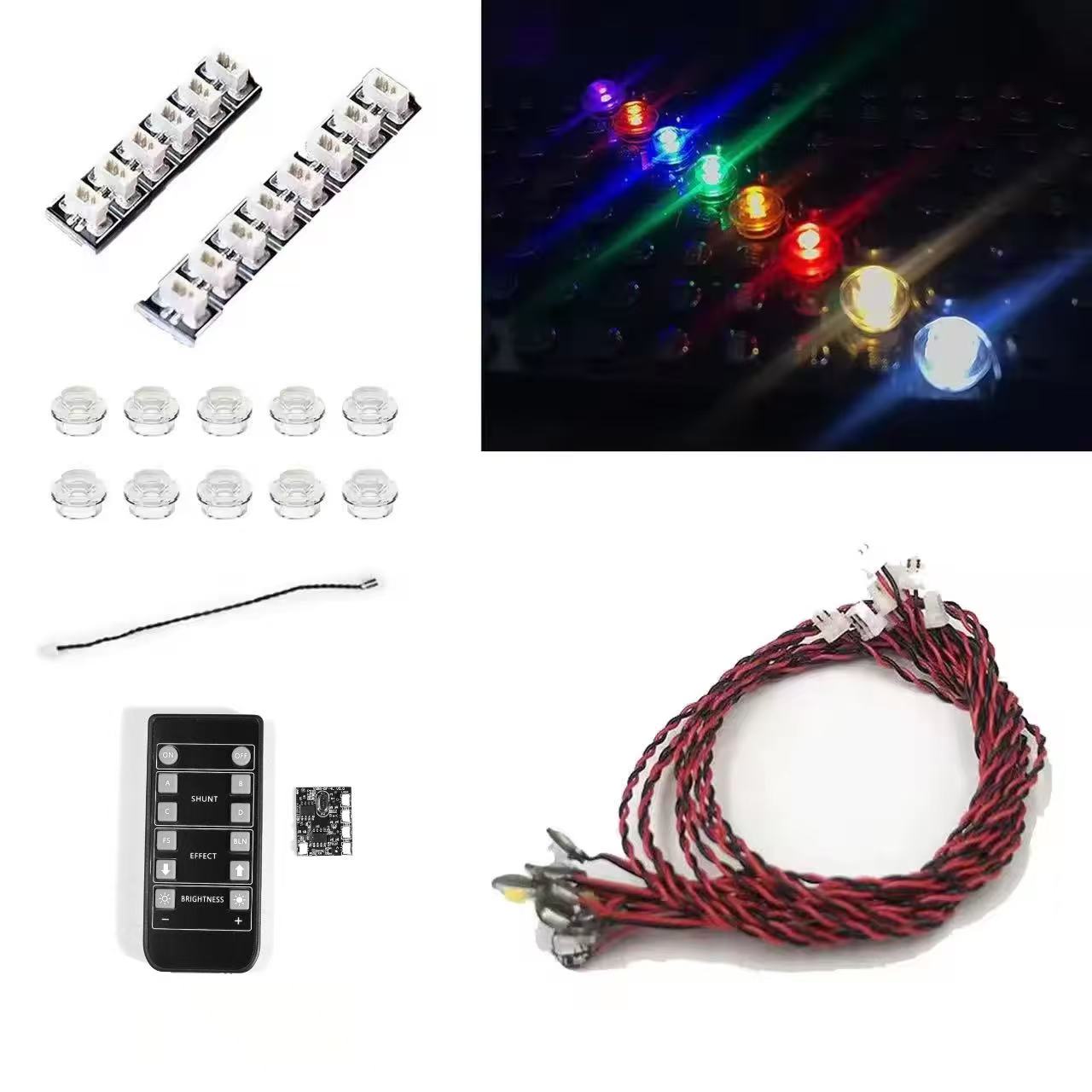 Model Kit Lego - 10 PCS 다채로운 LED 조명 키트,