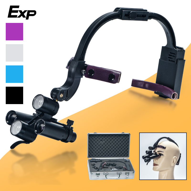 Magnifier With Light - 치과 2.5X 3.5X 루페 배율 쌍안