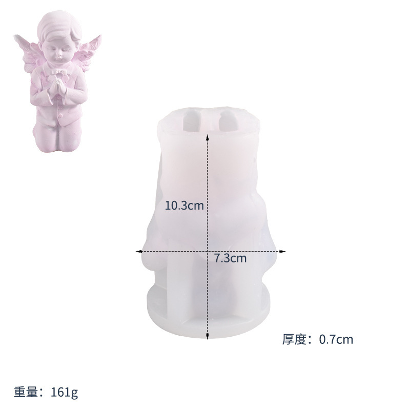 Model Kit Cement - 로즈 엔젤 캔들 실리콘 몰드 3D