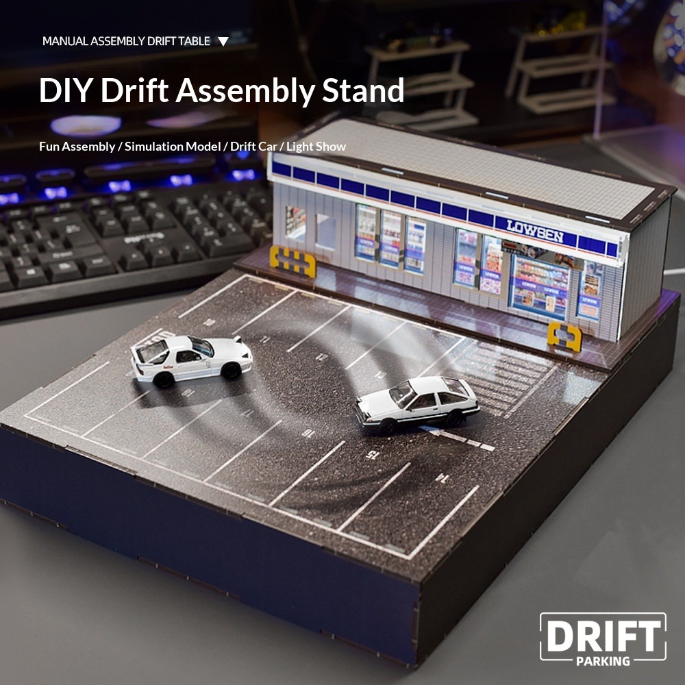 Model Kit Initial D - 1:64 스케일 자동차 모델 자석 드리프트