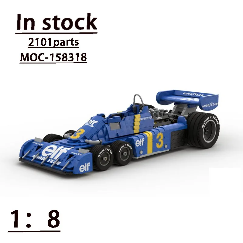 Model Kit Formula 1 - 새로운 MOC-158318P34 1976 스케일 1:8 포뮬러