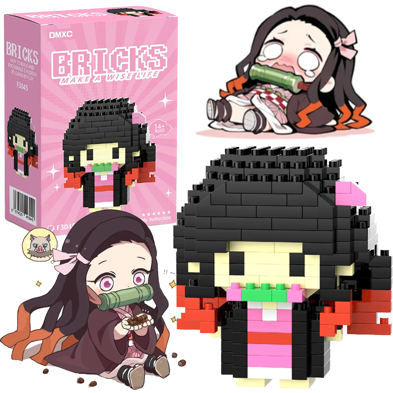 데몬 슬레이어 블록 마이크로 빌딩 카마도 탄지로 네즈코 - Model Kit Kaiju No 8 리뷰 및 가격