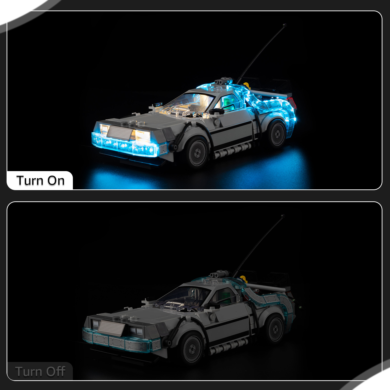 백 투 더 퓨처 델로리안의 레고 타임머신용 LED 조명 - Model Kit Lego 리뷰 및 가격
